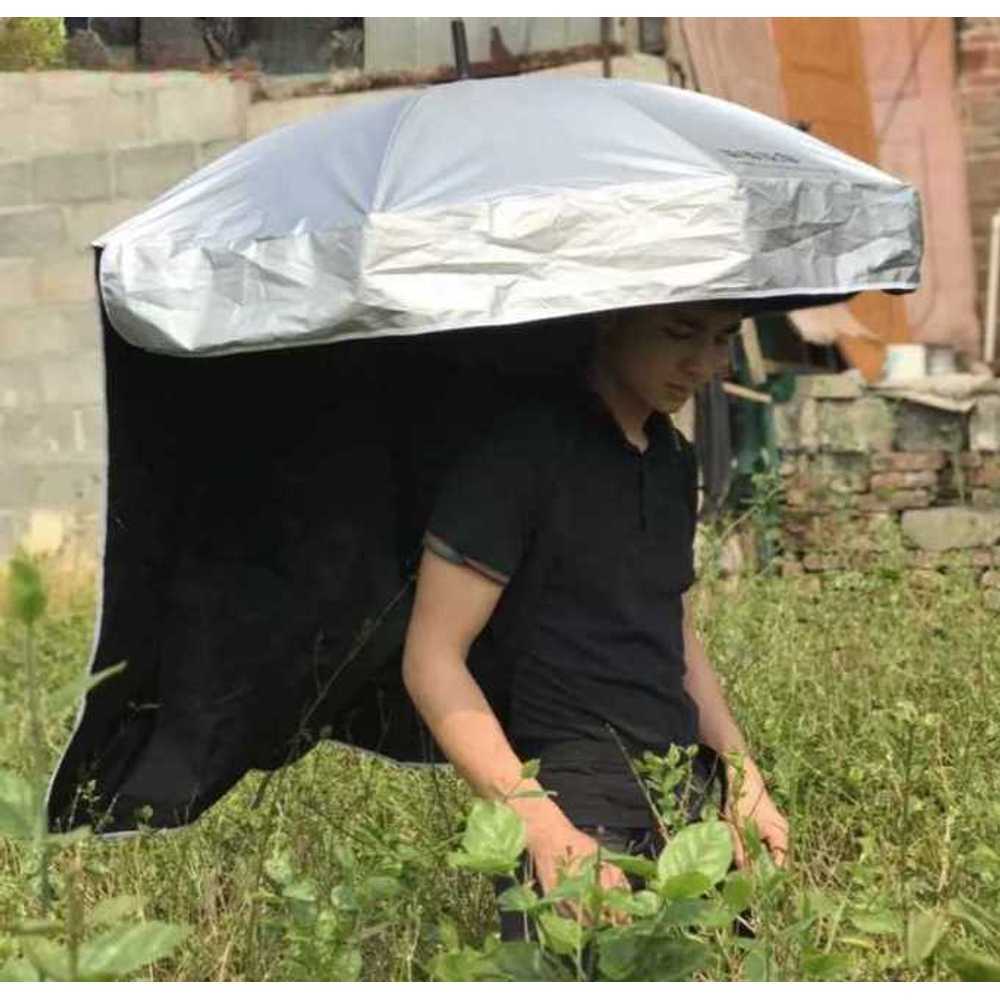 작업양산 텃밭 녹차밭 차따기 모자우산 낚시 파라솔 기본형 - 상품 이미지