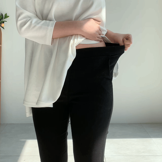 쫀쫀 나팔바지 스판 빅사이즈 부츠컷바지 S-2XL - 상세 이미지 4