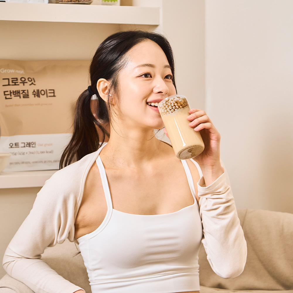 그로우잇 단백질 쉐이크 파우치 저당 식사대용 오트그레인, 7포, 1개 - 상세 이미지 3