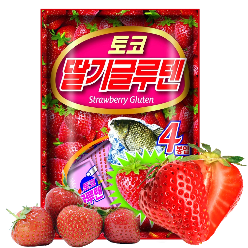 딸기글루텐 토코 떡밥 집어제 첨가제 4봉지 999피싱 - 메인 이미지