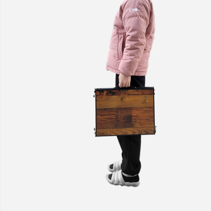 KOOLMAN 쿨맨 캠핑테이블 3단 접이식 좌식 알루미늄 경량 92cm 빈티지블랙