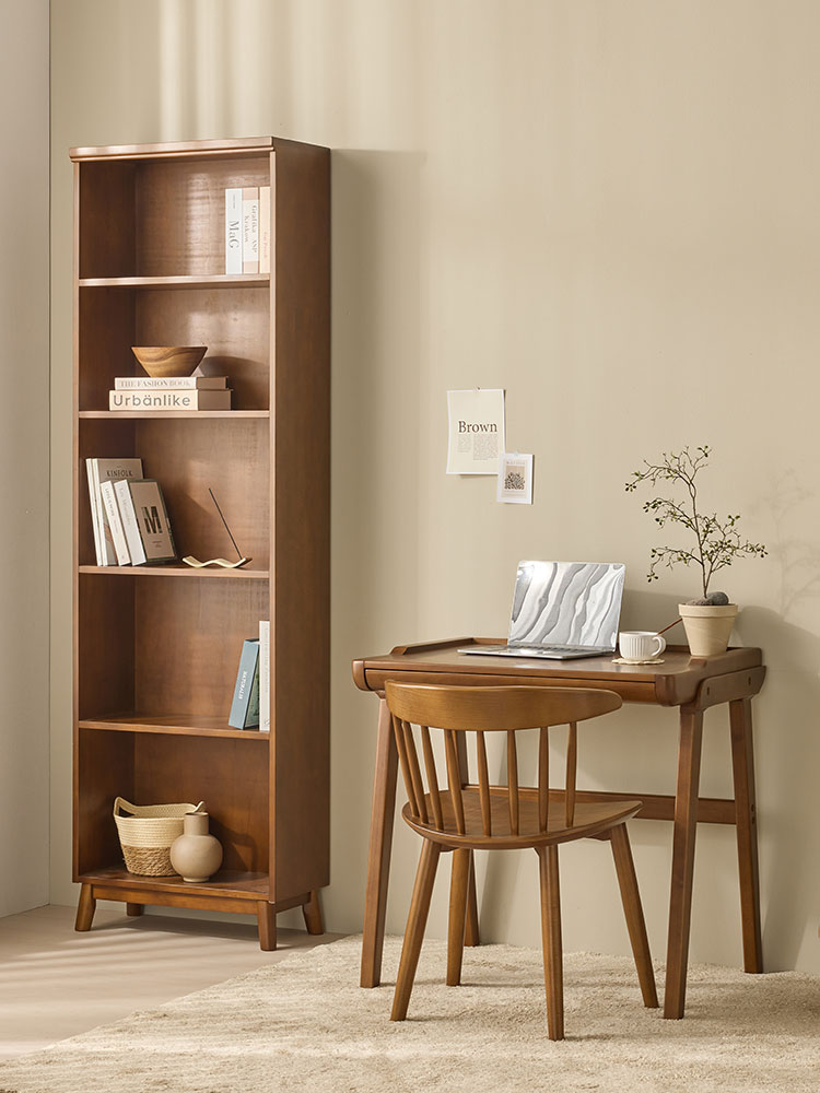 오크빌 오테카 원목책장 키큰 600 틈새 슬림 5단 월넛 책꽂이 오픈책장 거실 서재