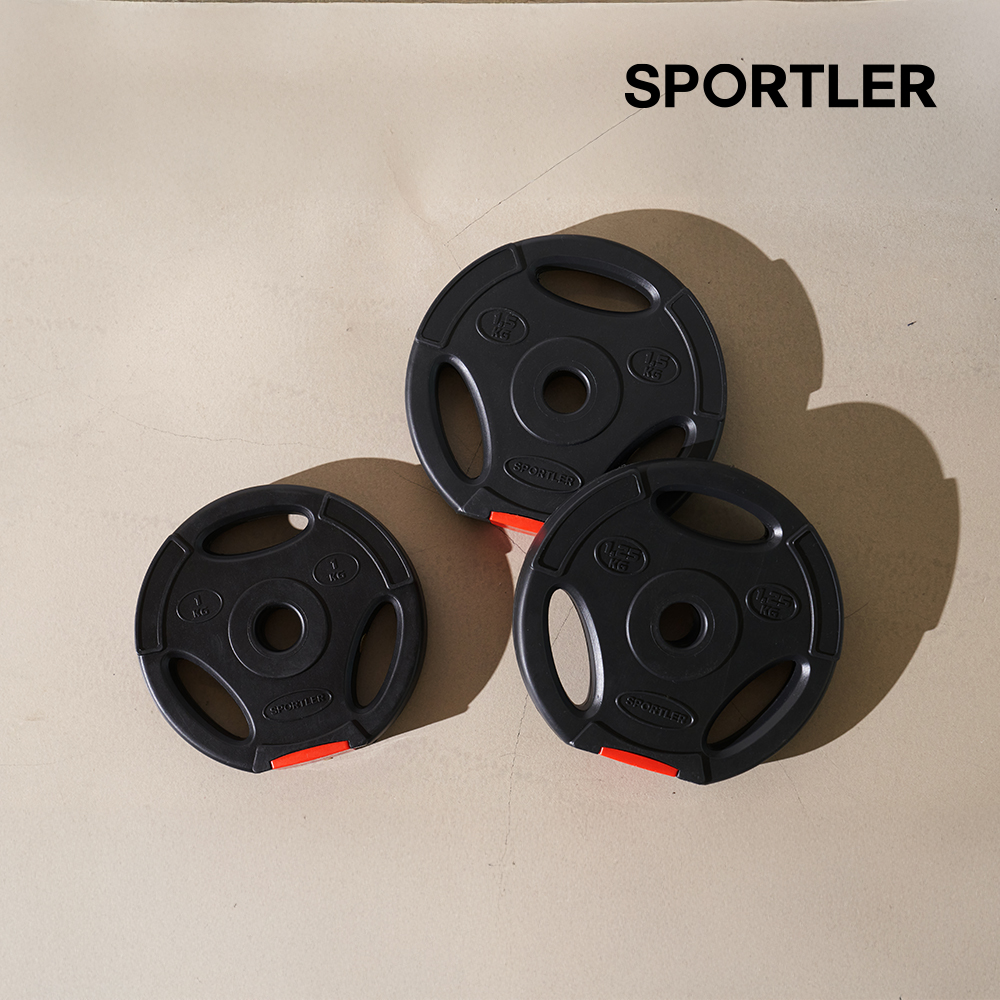 스포틀러 블랙원판 1.25kg 2개 세트 저중량 홈트 단계별 25mm 바벨 덤벨 헬스 원판 - 상세 이미지 2