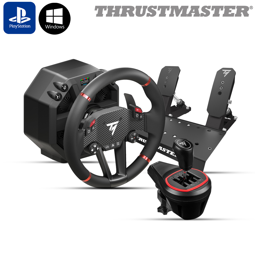 트러스트마스터 T598 DD 다이렉트 드라이브 레이싱휠(PS5/PC), TH8S쉬프터 세트 - 상품 이미지
