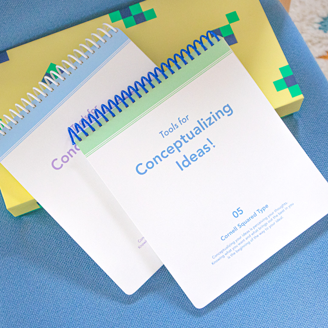 Conceptualizing Ideas 모눈 라인 2분할 코넬 스프링노트 제품 이미지