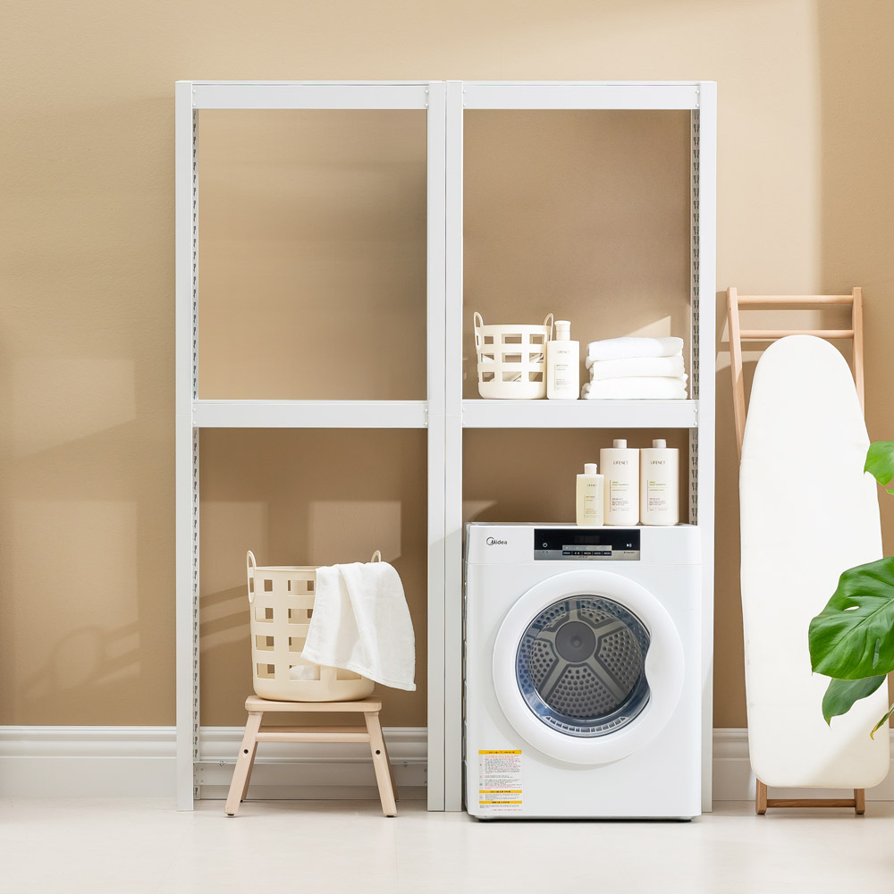 하단오픈형 조립식앵글 베란다 창고 틈새 홈던트하우스 300x300x900 2.5단