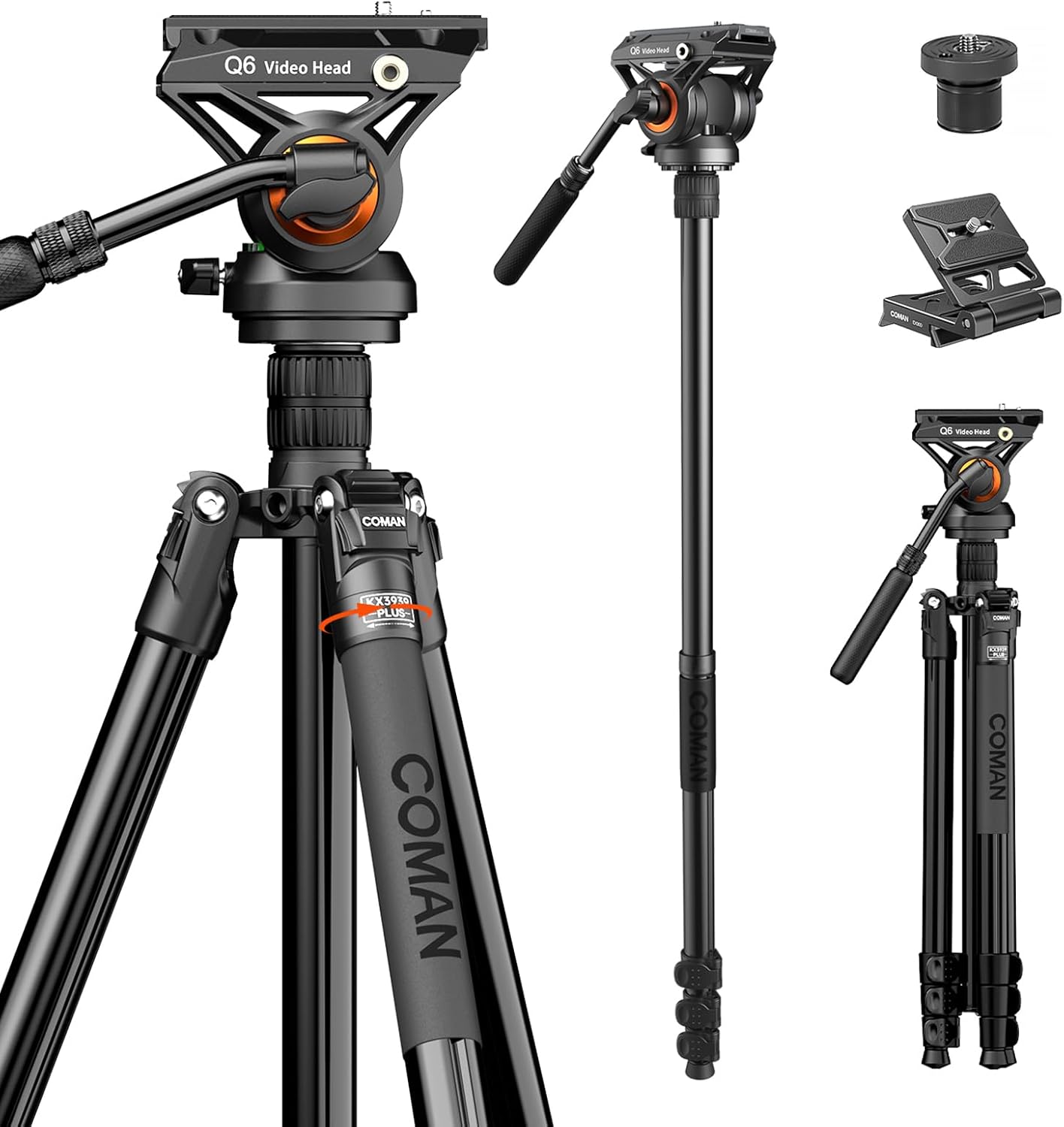 DSLR 카메라 모노포드 삼각대 유튜브 코만 삼각대추천 KX3939PLUS Q6 트라이포트