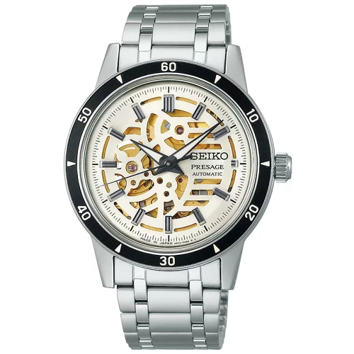 세이코 SEIKO 프레사지 오토매틱 오픈하트 화이트 SARY255 남성 손목 드레스 시계 - 상품 이미지