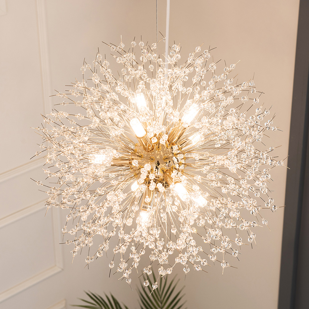 식탁등 눈꽃조명 9등 원형 램프포함 G9핀램프 주광색