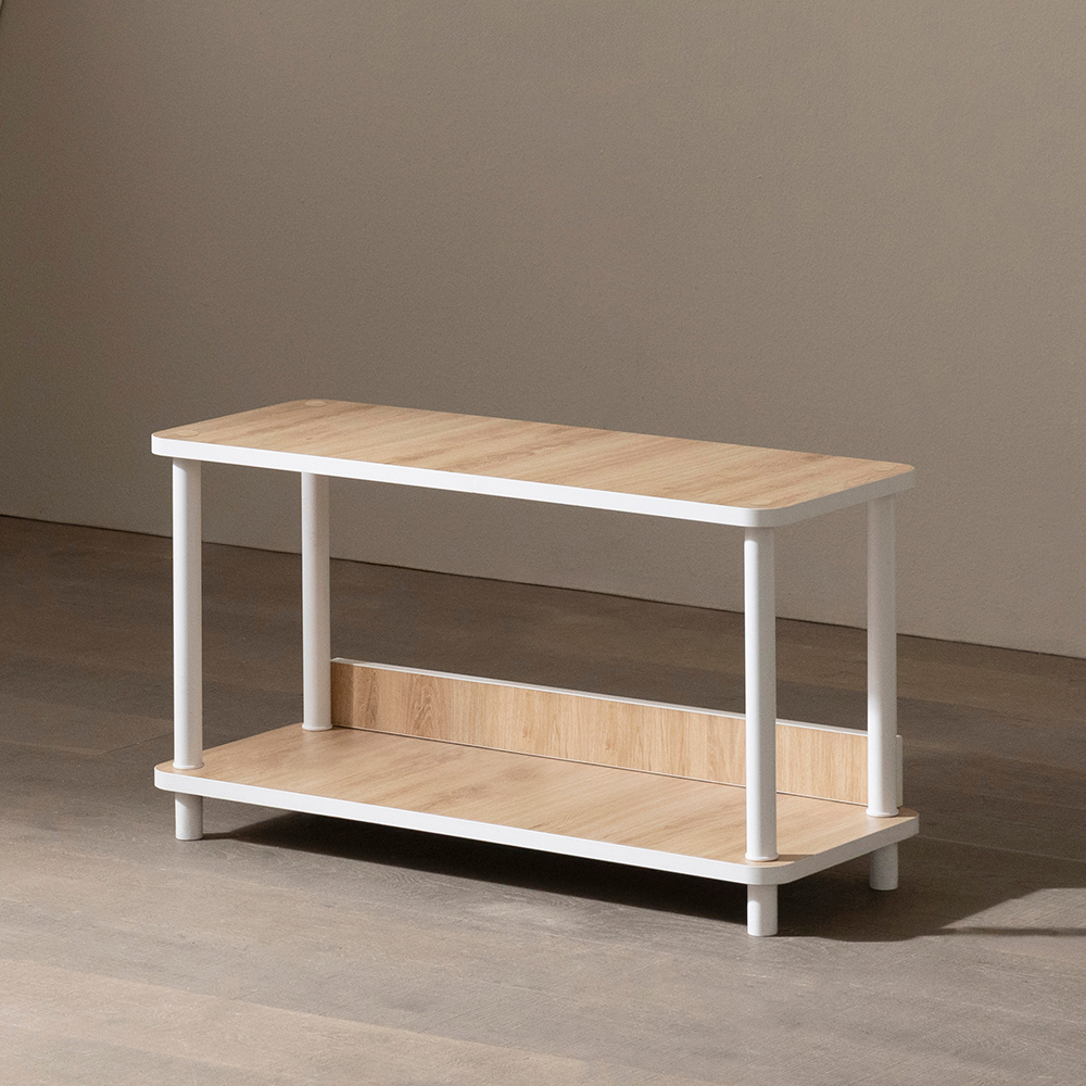 E0등급 베르디 거실 선반 진열장 800x300x430mm, 2단, 내추럴우드 - 상세 이미지 4