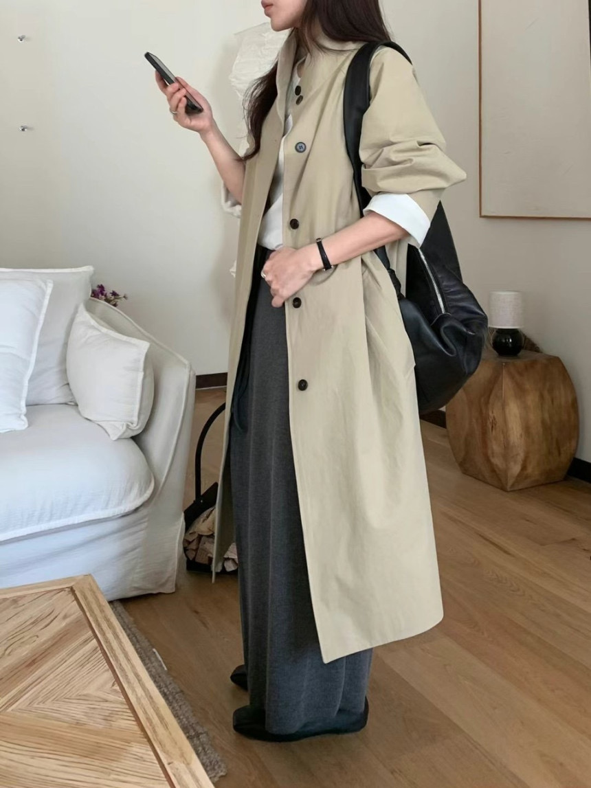 [당발]Stted trench coat (2clolors) 상세 이미지 4