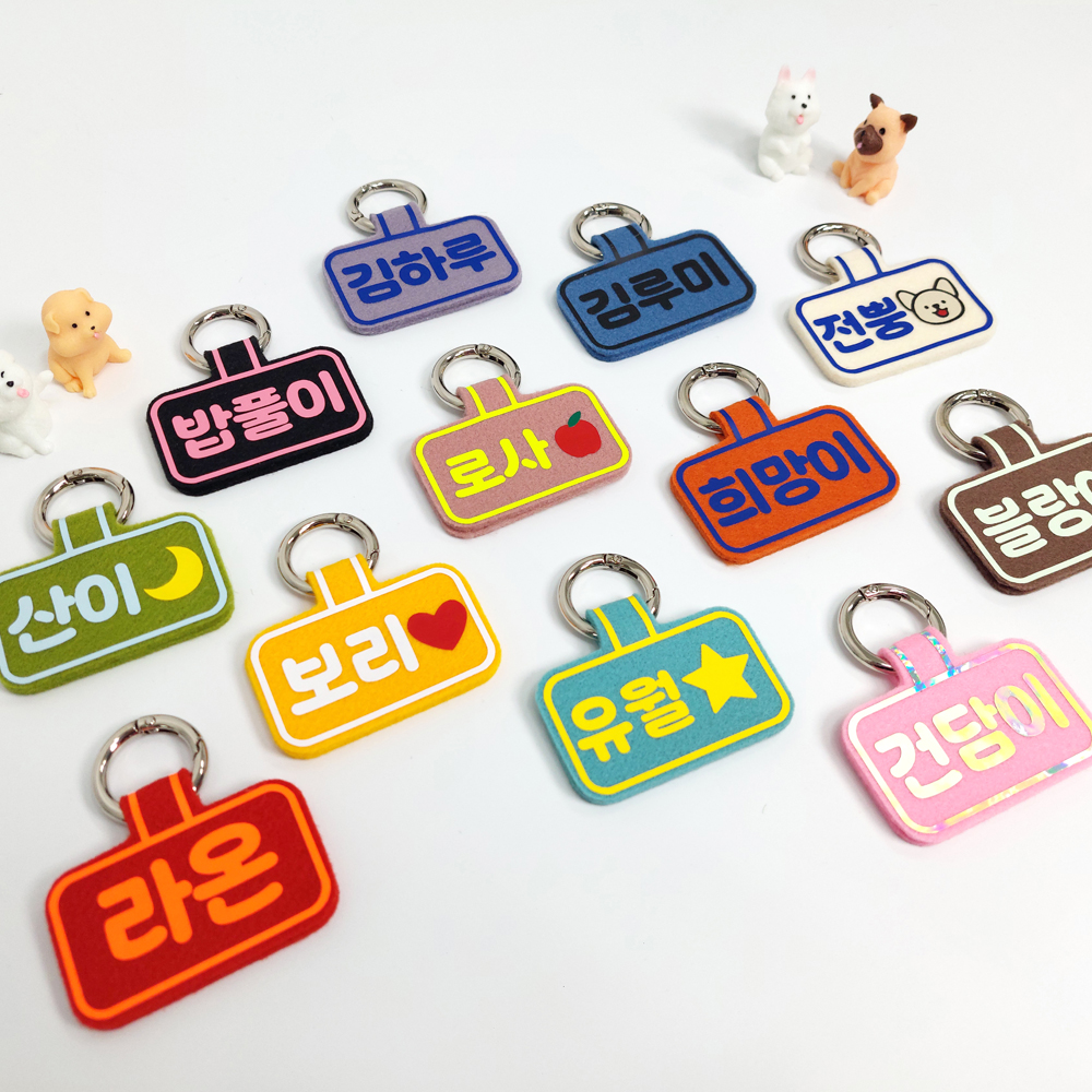 (소형)강아지 네임택 강아지 인식표 전사네임택 이름표 반려견 명찰 직사각형 이미지 3