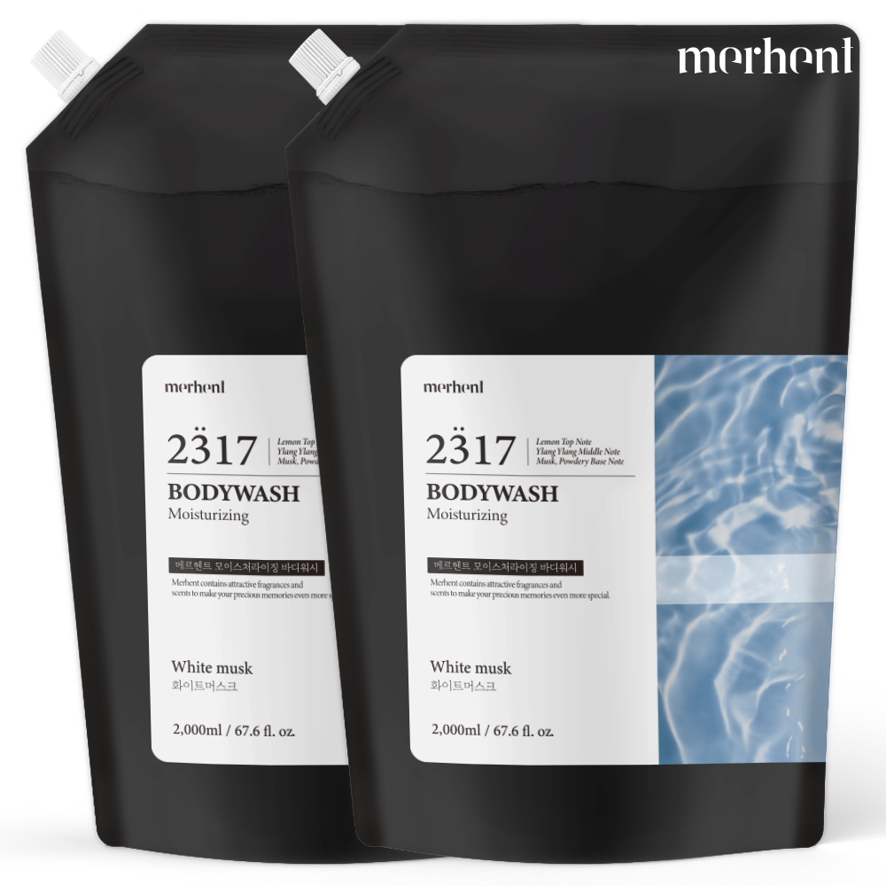 1+1 메르헨트 모이스처라이징 바디워시 2000ml 화이트머스크향 약산성 향기좋은 샤워젤 - 상품 이미지