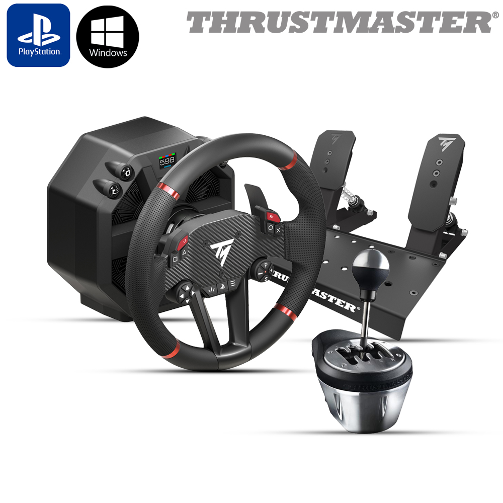 트러스트마스터 T598 DD 다이렉트 드라이브 레이싱휠(PS5/PC), TH8A쉬프터 세트 - 상품 이미지
