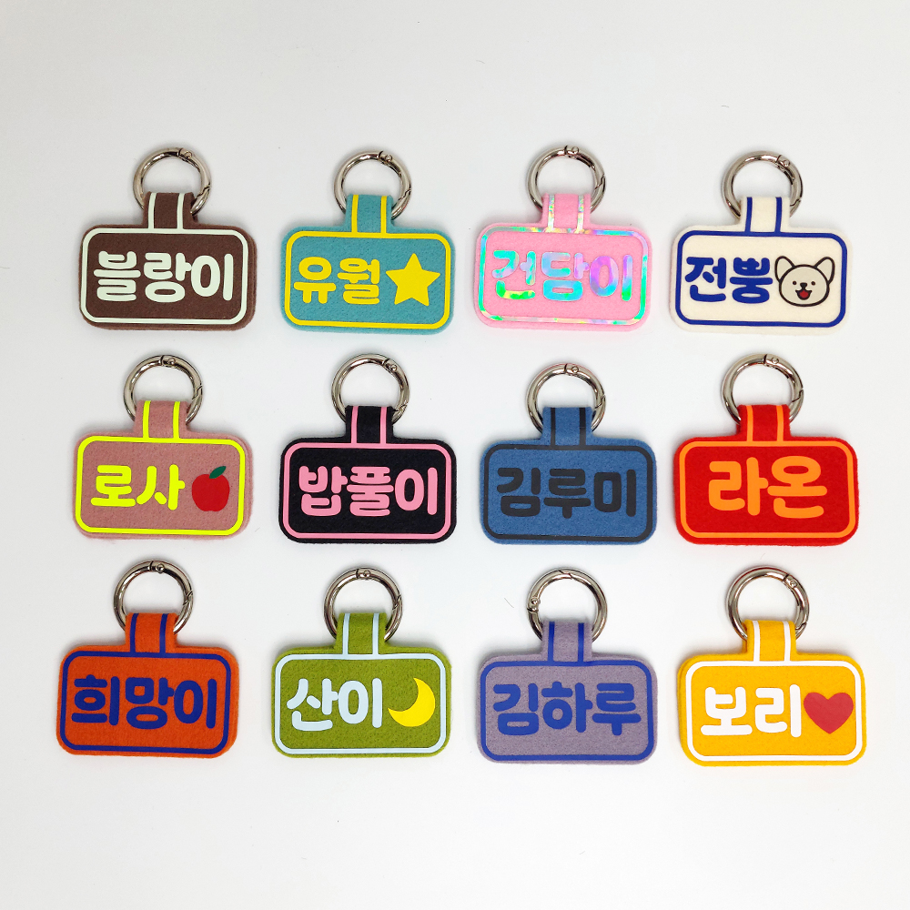 (소형)강아지 네임택 강아지 인식표 전사네임택 이름표 반려견 명찰 직사각형 이미지 2