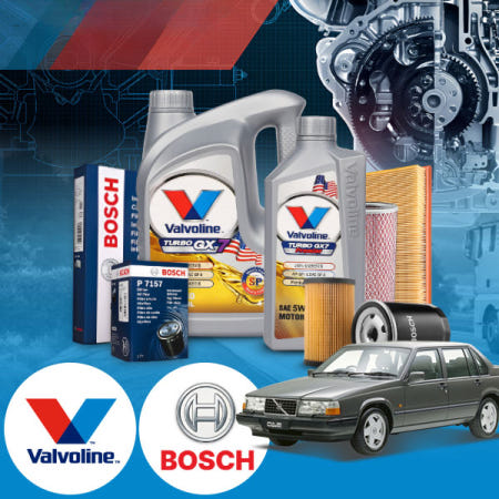 [자체제작]카샤 볼보940 2.0(90~94) 가솔린 발보린 터보 GX7 5W30 엔진오일필터세트 4L iter