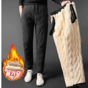 남자 기모 조거 팬츠 아저씨 바지 방한복 바지 깔깔이 바지 착용 후기 | 사이즈/핏 총정리 - 상품 이미지 3