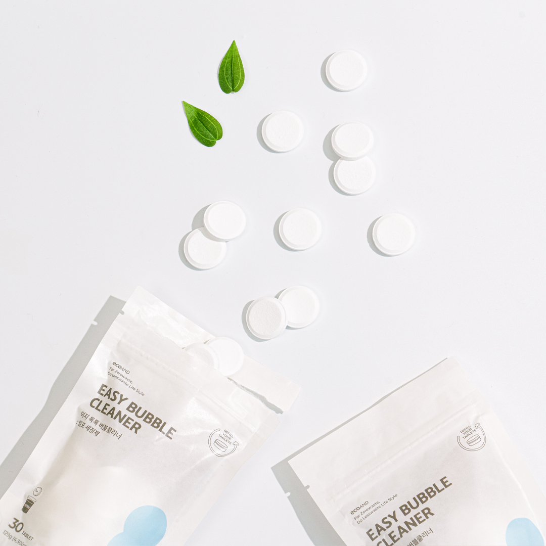 이지톡톡 버블클리너 대용량 파우치(30정) 텀블러세척 커피포트 분유포트 레몬세척 1종세척제 발포세정제