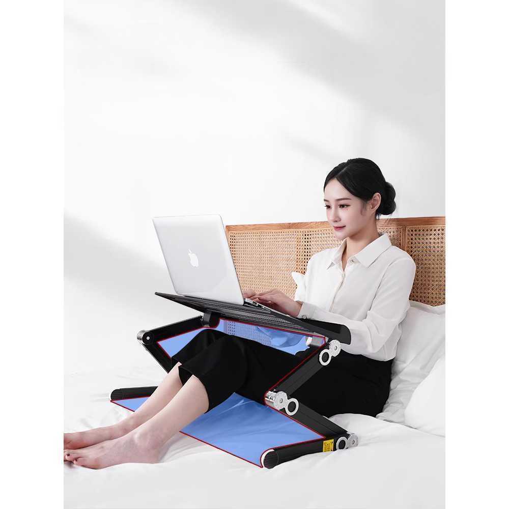 접이식 높이 조절 독서대 눕서대 노트북 책 받침대 침대 K1 검정 패널 56x23.5 - 상품 이미지