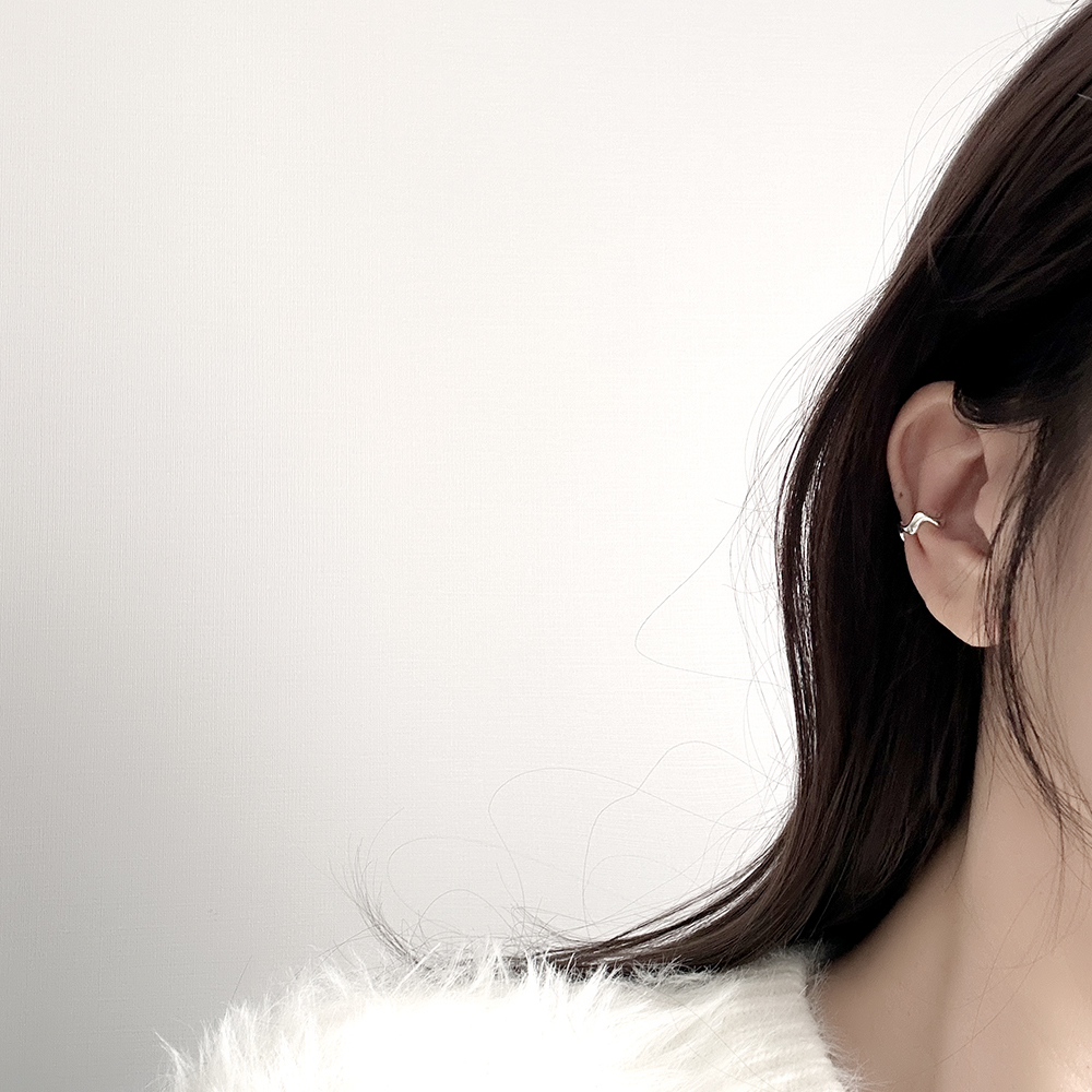 silver925 볼드 지그재그 실버 이어커프 링 귀찌 귀안뚫는 귀걸이 실버925 이미지 8