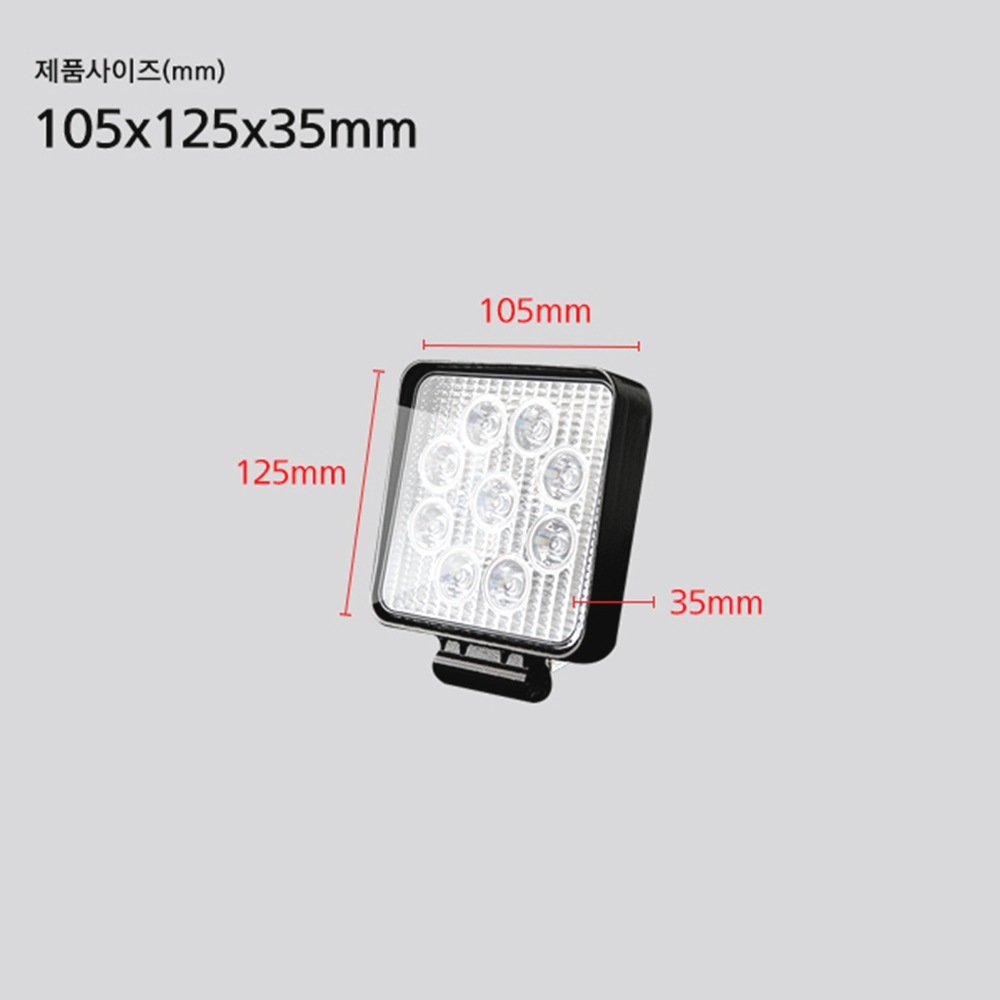27W LED 써치라이트 선박용 차량용 서치라이트 DC 12V 24V - 상세 이미지 3
