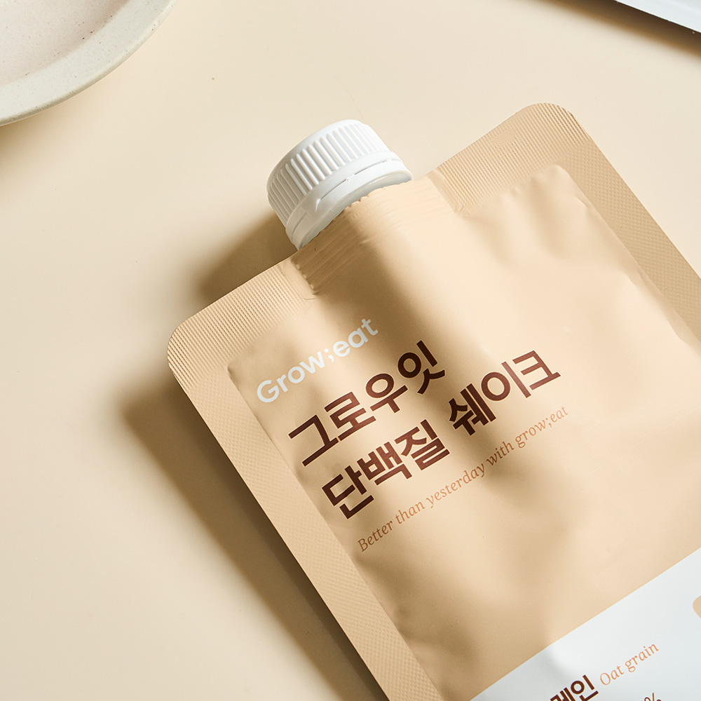 그로우잇 단백질 쉐이크 파우치 저당 식사대용 오트그레인, 7포, 1개 - 상세 이미지 5