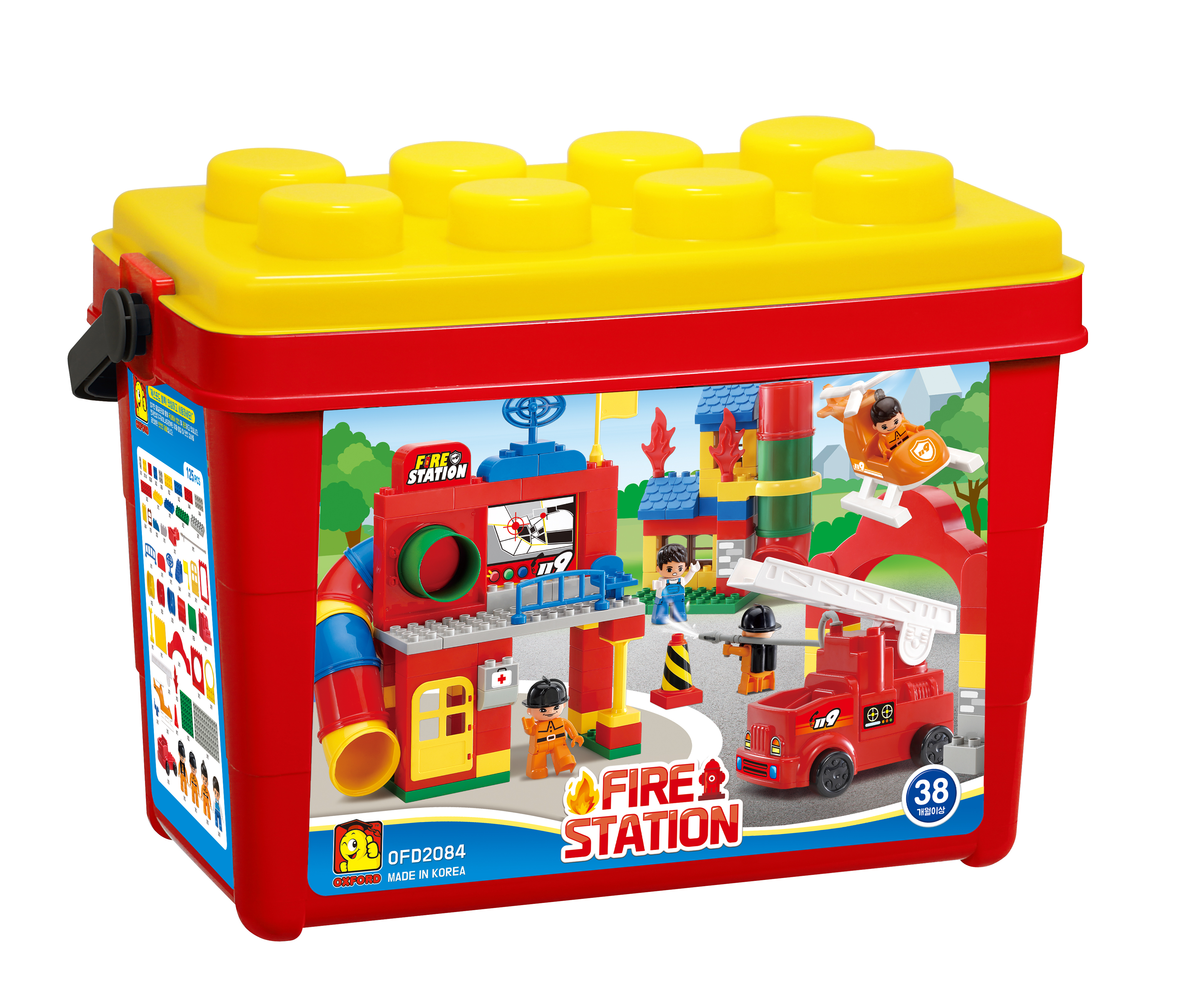 옥스포드 소방 FIRE STATION 블록 소방서 소근육 놀이 OFD2084 - 상품 이미지