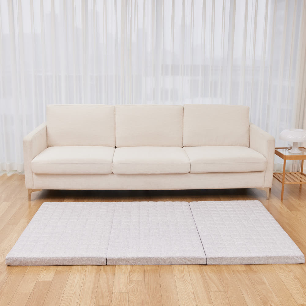 삼분의일 토퍼매트리스 접이식 침대 바닥 3단 수면매트 단단한 허리에 좋은 자취 원룸