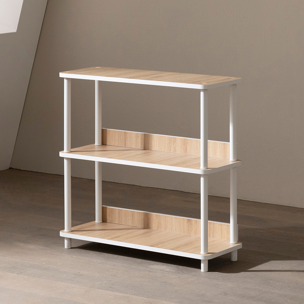 E0등급 베르디 거실 선반 진열장 800x300x785mm, 3단, 내추럴우드 - 상세 이미지 2