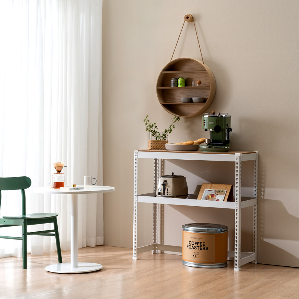 수납선반 스피드랙 하단오픈형 다용도선반 팬트리 랙 조립 300x300x900 2.5단