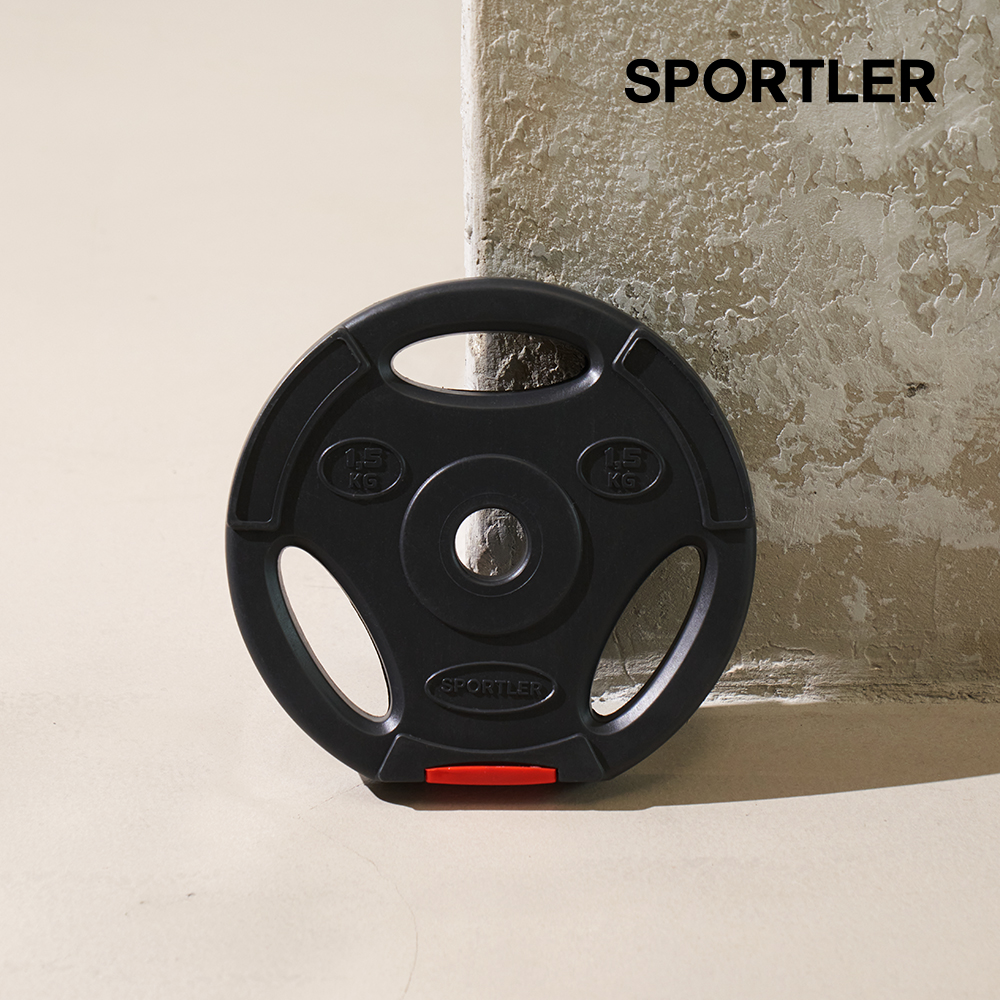 스포틀러 블랙원판 1.25kg 2개 세트 저중량 홈트 단계별 25mm 바벨 덤벨 헬스 원판 - 상세 이미지 5