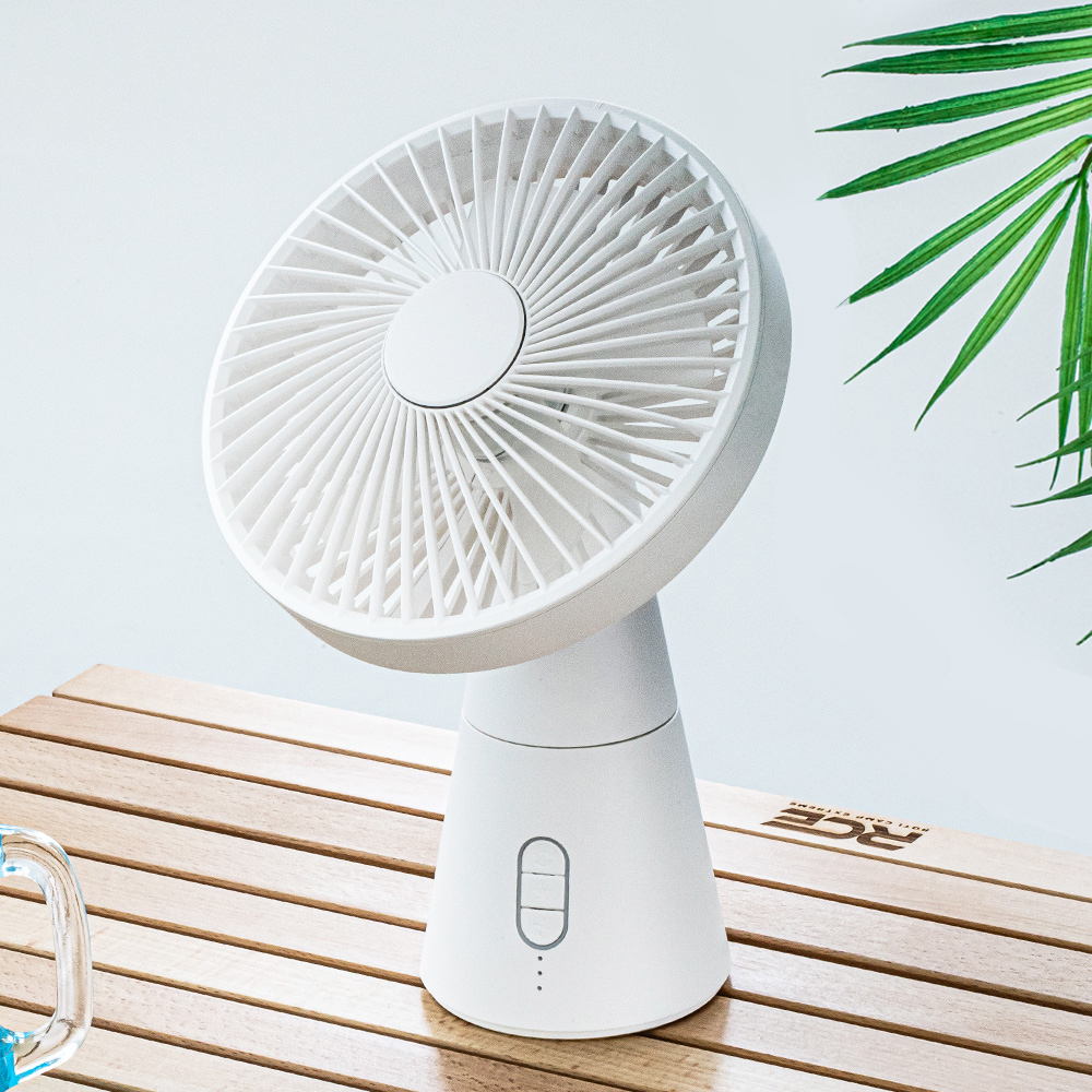로티홈시스 에어센트 무선 캠핑 미니 탁상용 선풍기 화이트