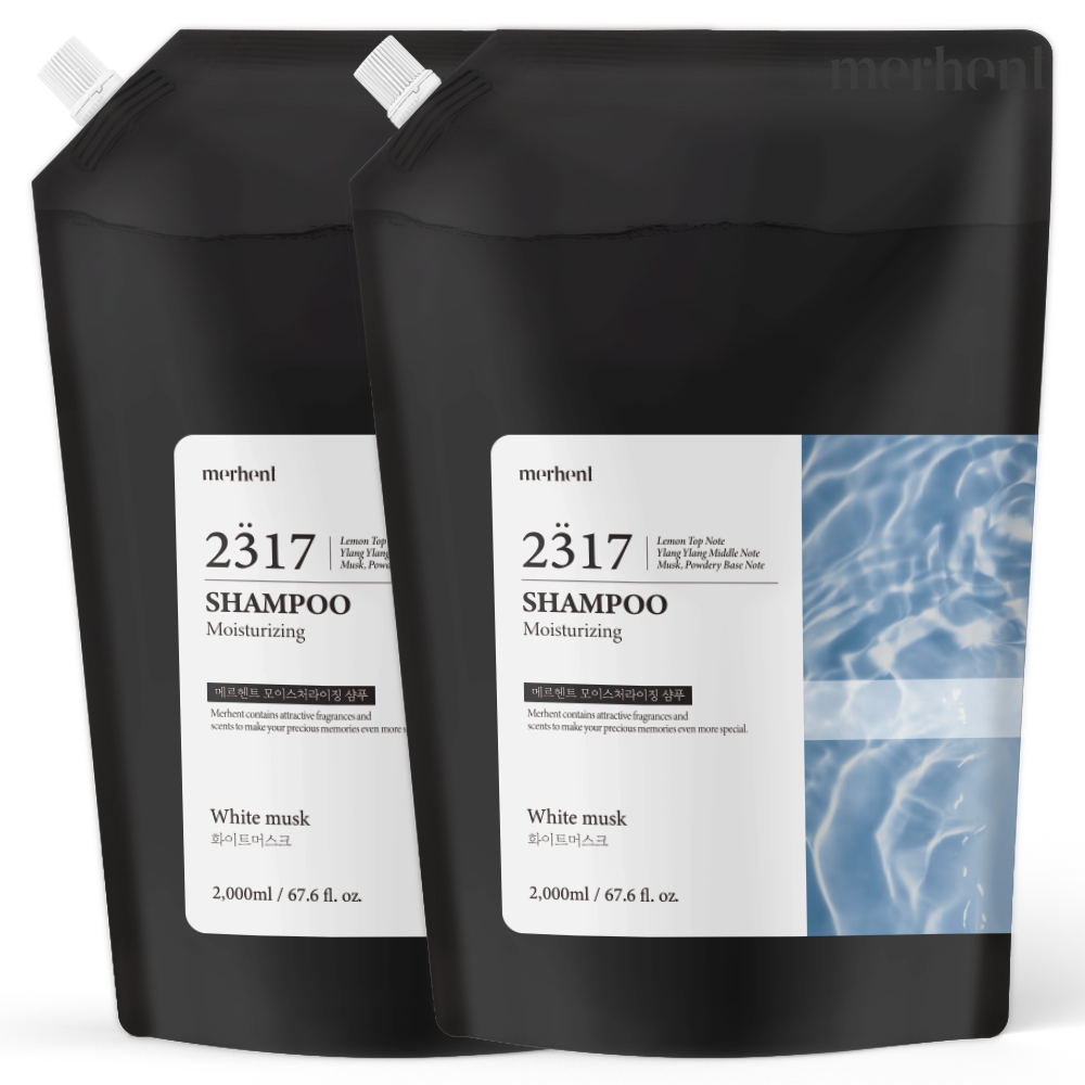 1+1 메르헨트 모이스처라이징 샴푸 대용량 리필 2000ml 화이트머스크향 약산성 두피 - 메인 이미지