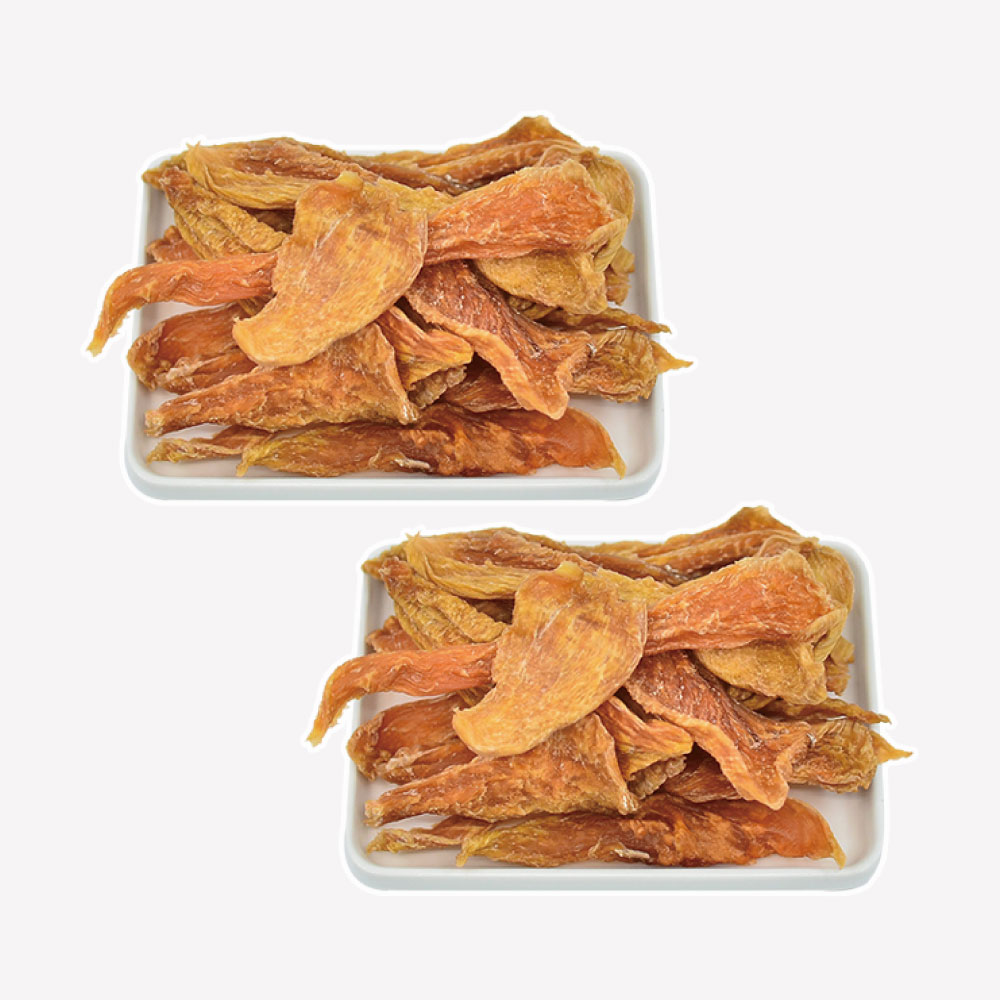 국내산 치킨가슴살육포 강아지 수제 간식 저지방 고단백 영양식 애견 간식 닭가슴살, 70g, 2개 - 상품 이미지