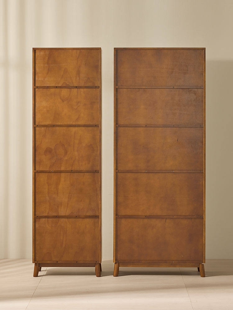 오크빌 오테카 원목책장 키큰 600 틈새 슬림 5단 월넛 책꽂이 오픈책장 거실 서재