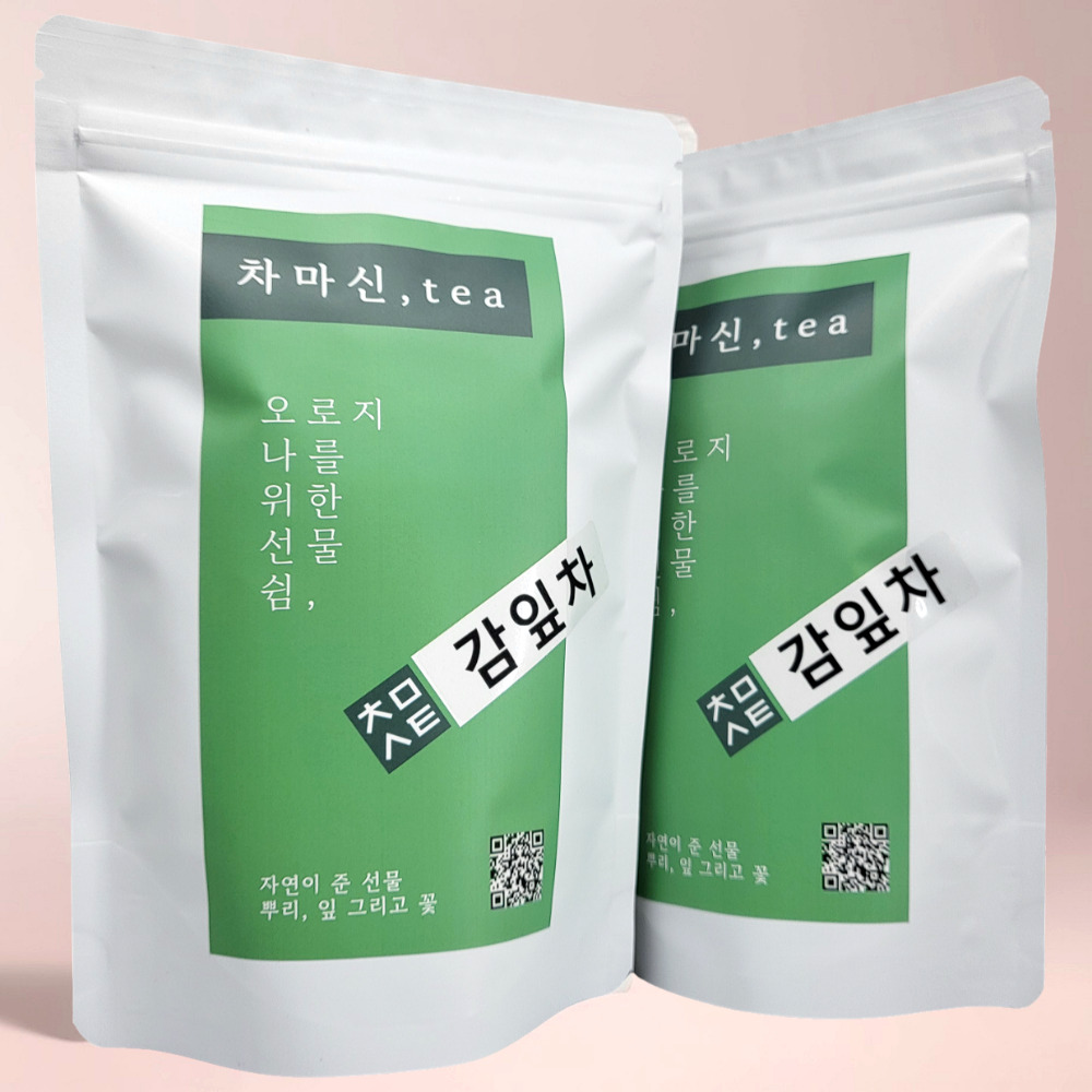 1+1 국산 감잎차 50티백x2개 커피대신 장에좋은 카페인없는 차 - 메인 이미지