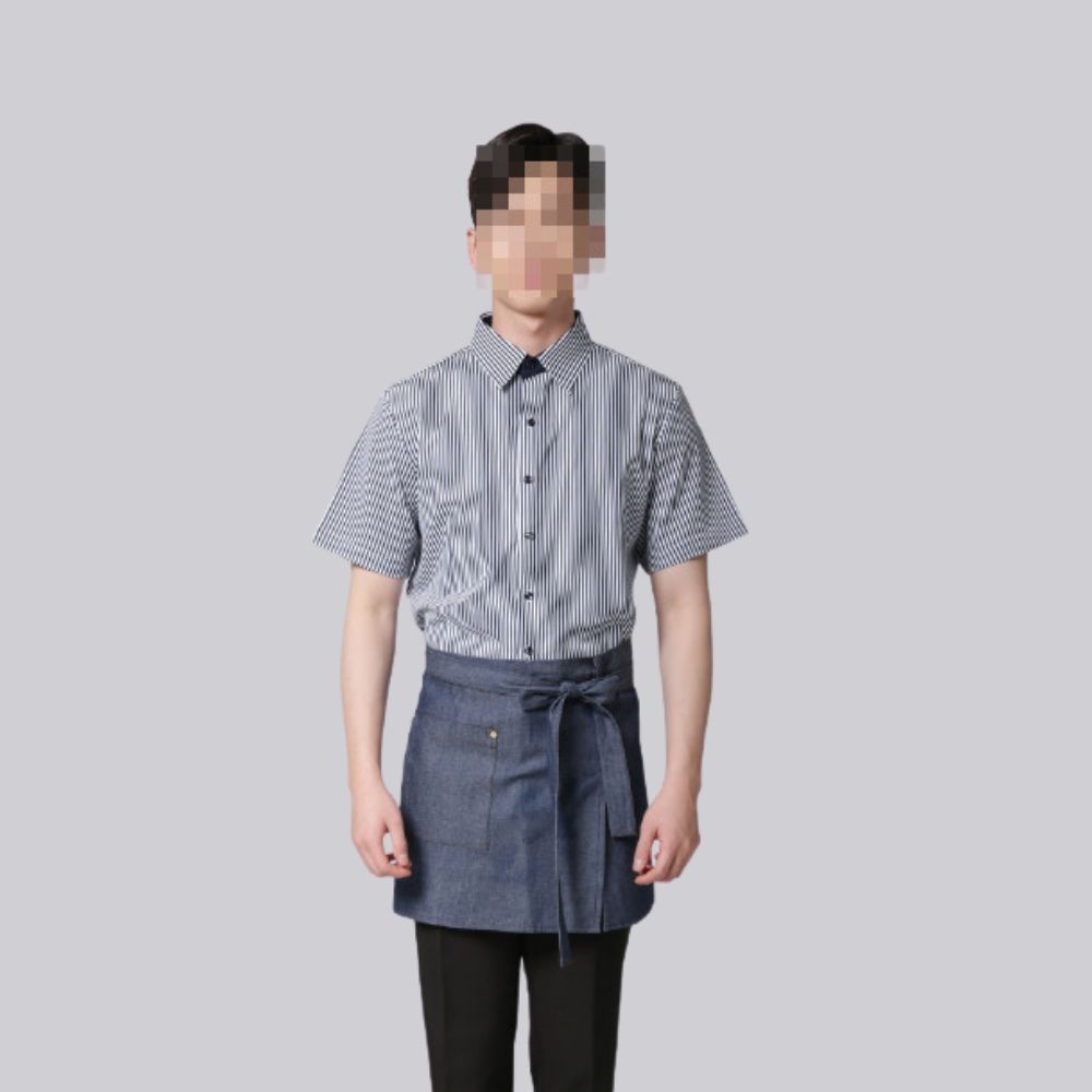 데님 트임 미니 랩 허리 앞치마 AE1790 - 상품 이미지