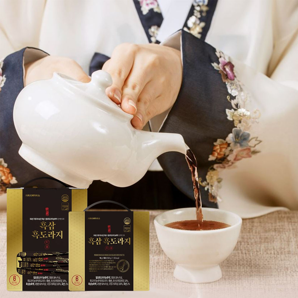 6년근 흑삼 흑도라지차 100포 대용량 농축액 100일분