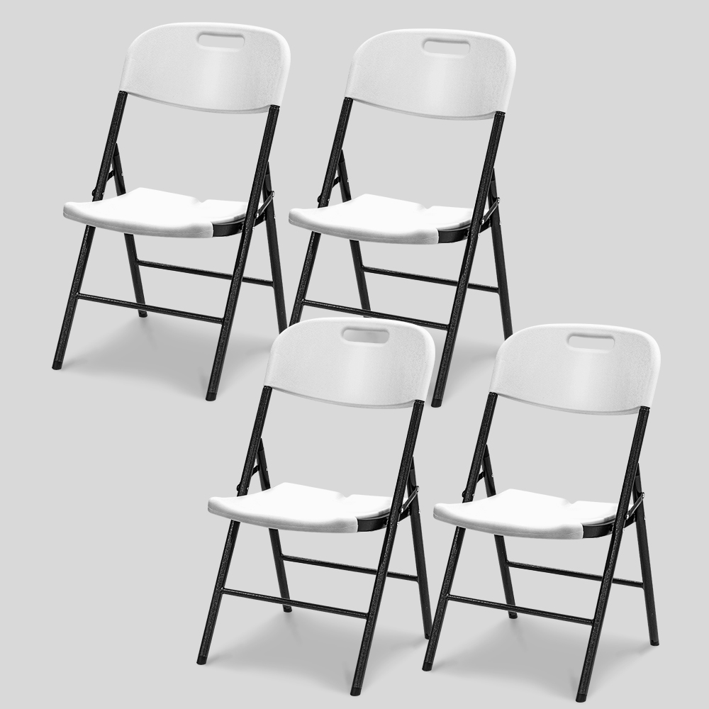 로티캠프 접이식 의자 플라스틱 간이 폴딩 접는 등받이 체어 YC-050-4개세트