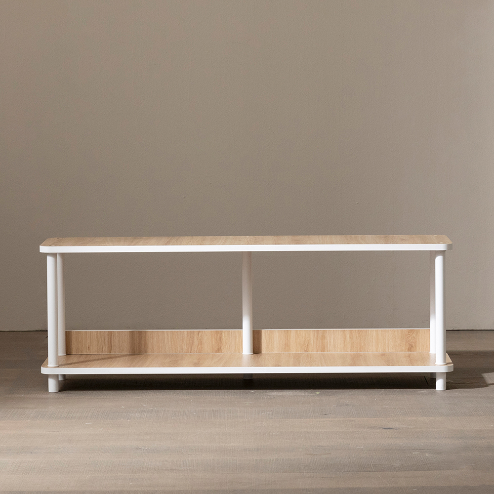 E0등급 베르디 거실 선반 진열장 1200x300x430mm, 2단, 내추럴우드 - 상세 이미지 3