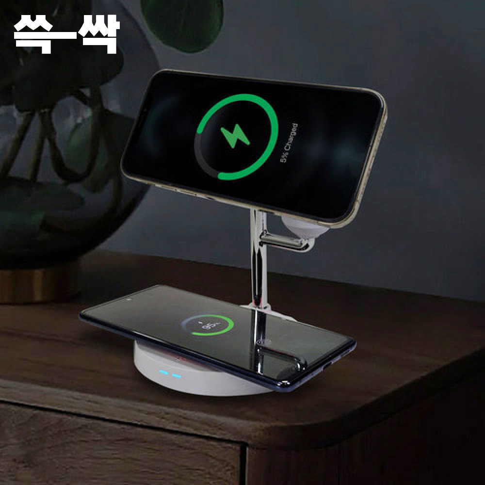 쓱싹 3in1 맥세이프 무선 충전 거치대 갤럭시 애플 MF30W - 상세 이미지 5