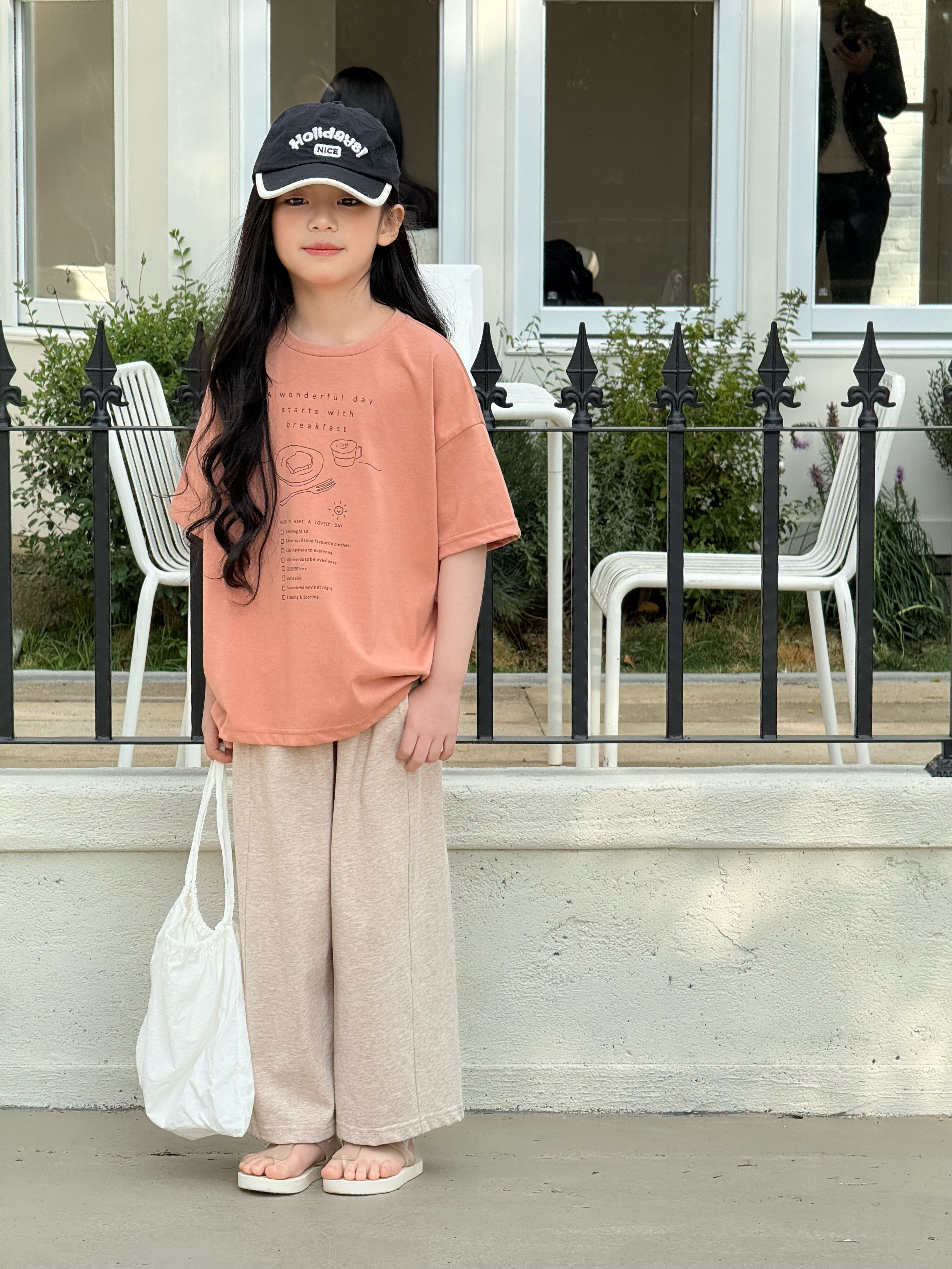 Irene's Closet 앞 절개라인 와이드 트레이닝 조거 팬츠 유아 주니어 봄 간절기 - 상세 이미지 3