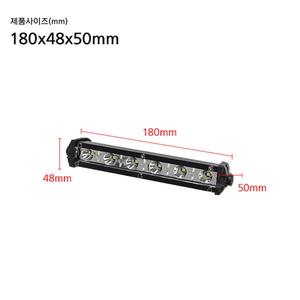 18W LED 써치라이트 선박용 차량용 서치라이트 스틱형 DC 12V 24V - 상세 이미지 2