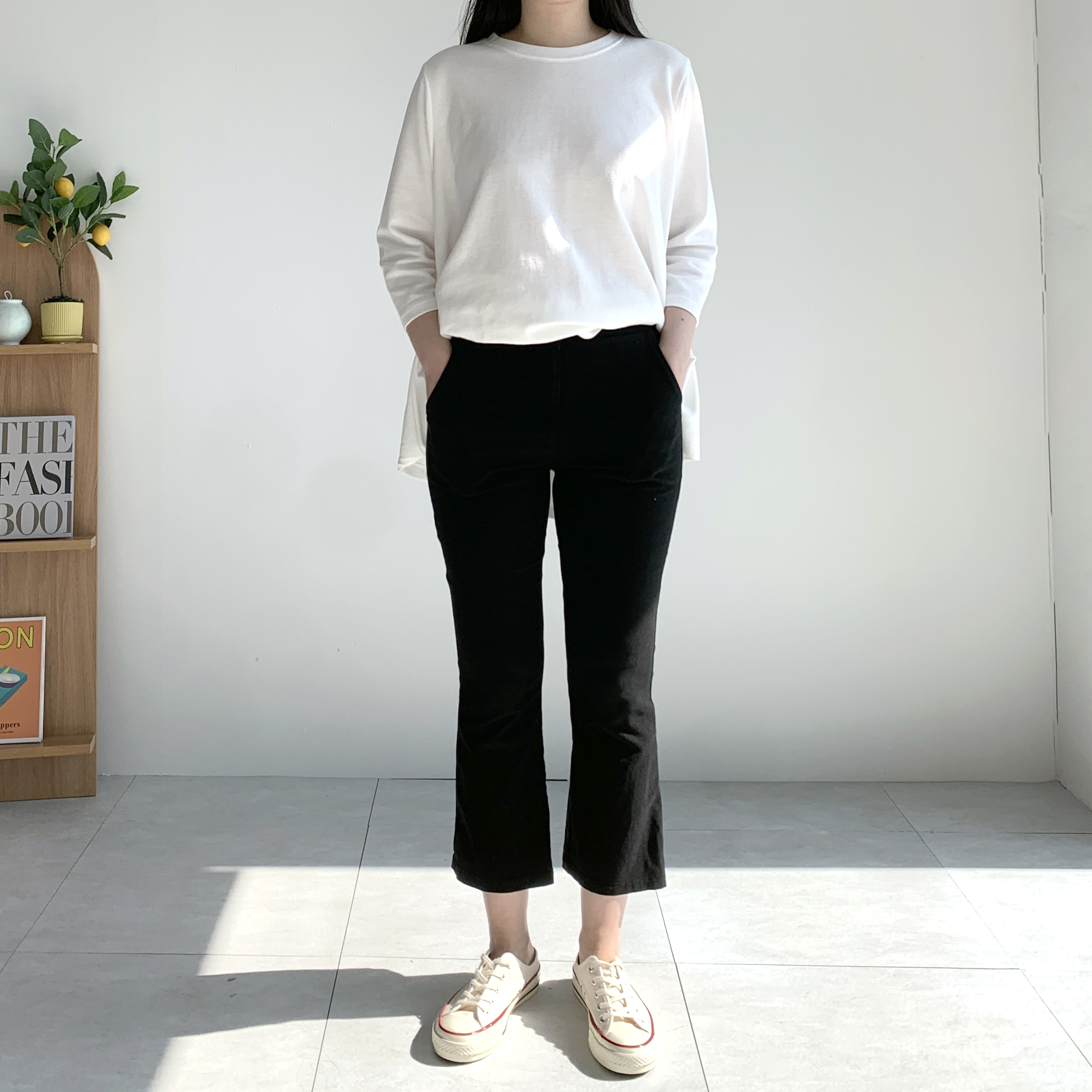 쫀쫀 나팔바지 스판 빅사이즈 부츠컷바지 S-2XL - 상세 이미지 2