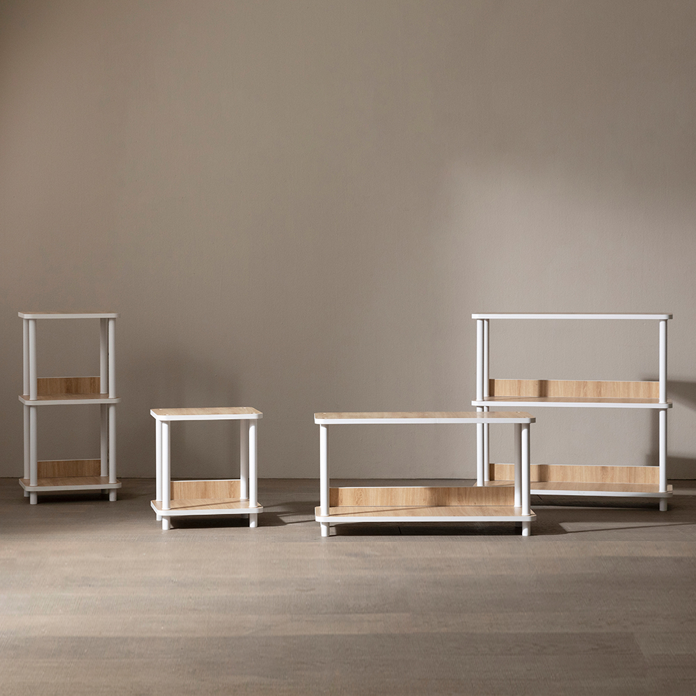 E0등급 베르디 거실 선반 진열장 800x300x430mm, 2단, 내추럴우드 이미지 6