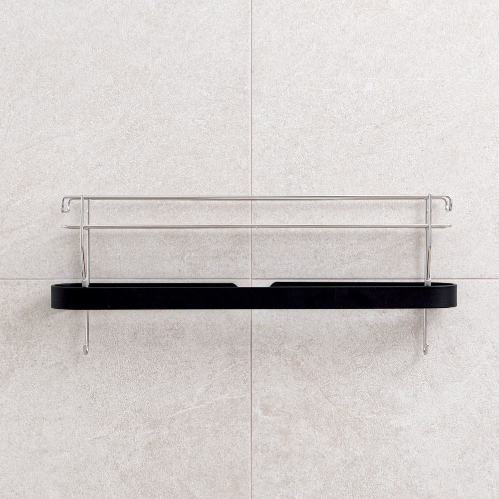 스파이더락 무타공 심플 수건 타월걸이 거치선반