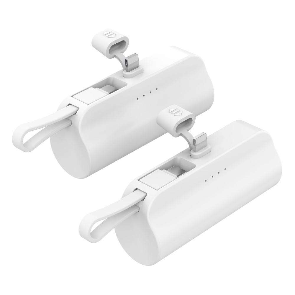 도킹형 듀얼 미니 일체형 보조배터리 5000mAh 2p - 상품 이미지