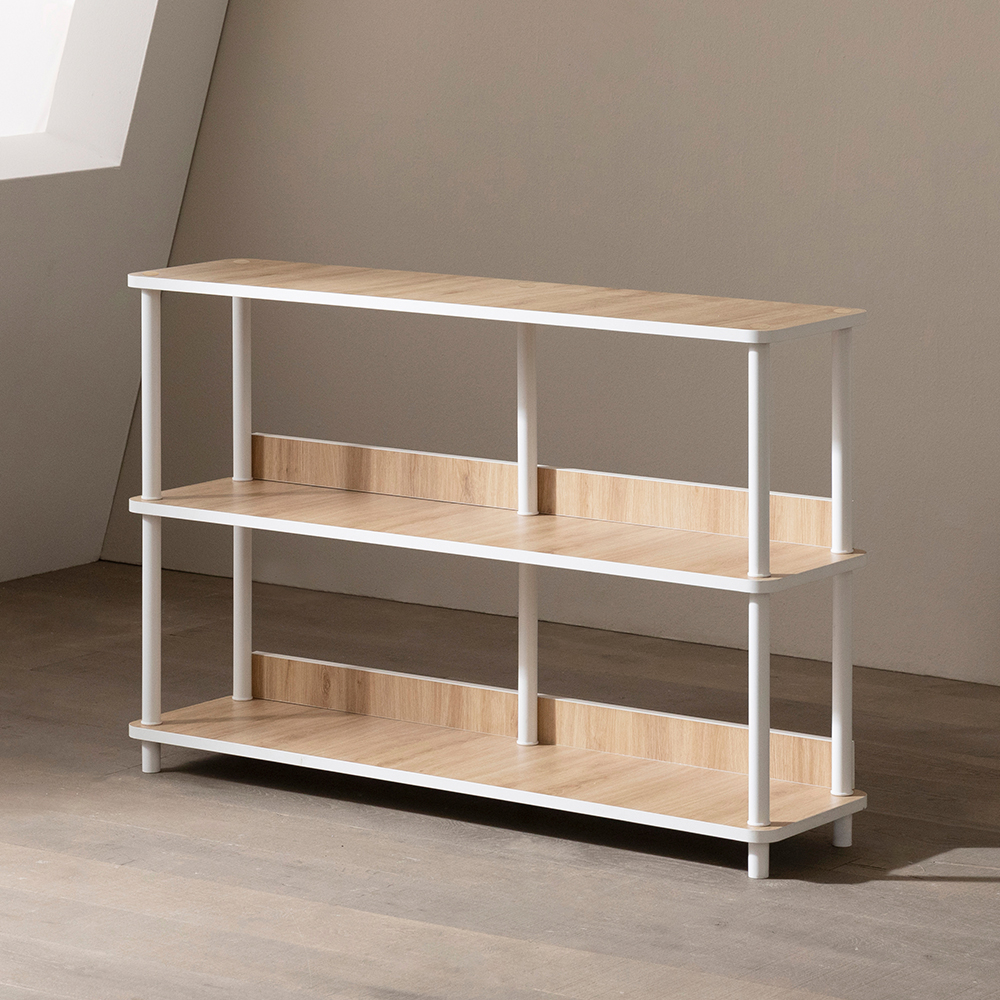 E0등급 베르디 거실 선반 진열장 1200x300x785mm, 3단, 내추럴우드 - 상세 이미지 2
