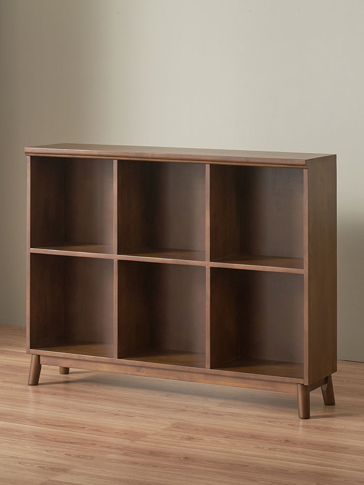 오크빌 오테카 원목 낮은 책장 월넛 2단 미니 인테리어 틈새 선반 1200