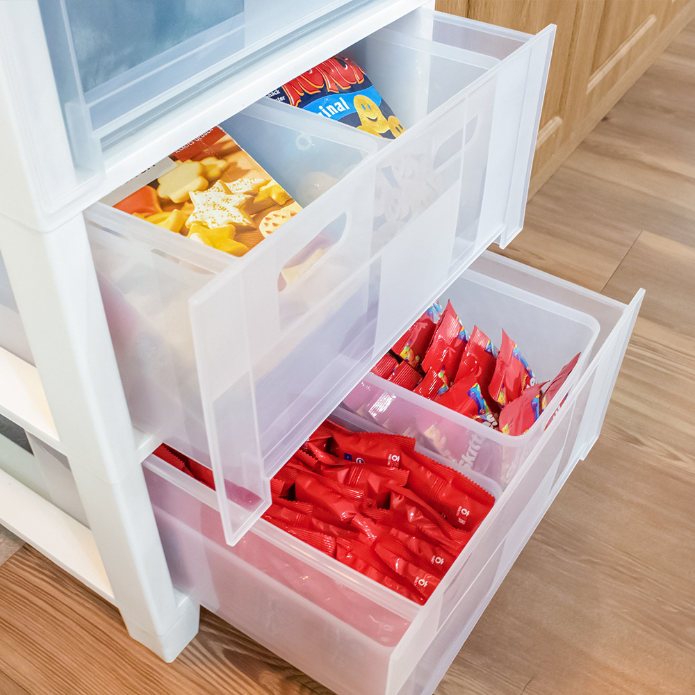 아임홈리빙 베이직 투명 다용도 플라스틱 서랍장 5단